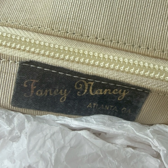 Vintage 1950s Fancy Nancy Atlanta White Faux Lizard Frame Handbag - Picture 6 of 11